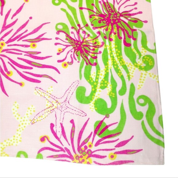 Lilly Pulitzer Bimini Lilly Pink fabric by Lee Jofa Linen Fabric Sample NWT - Picture 4 of 13